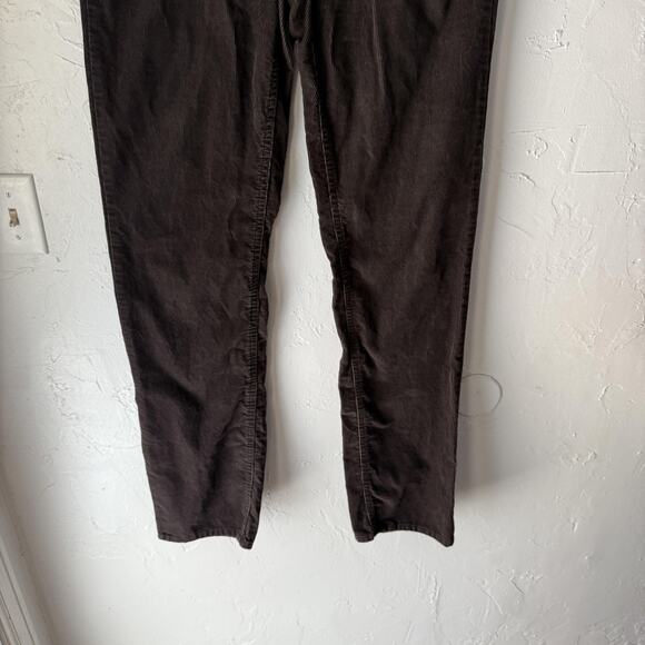 Eddie Bauer Pants Academia 12 Tall Brown Modern Slim Straight Corduroy Stretch - Picture 3 of 10